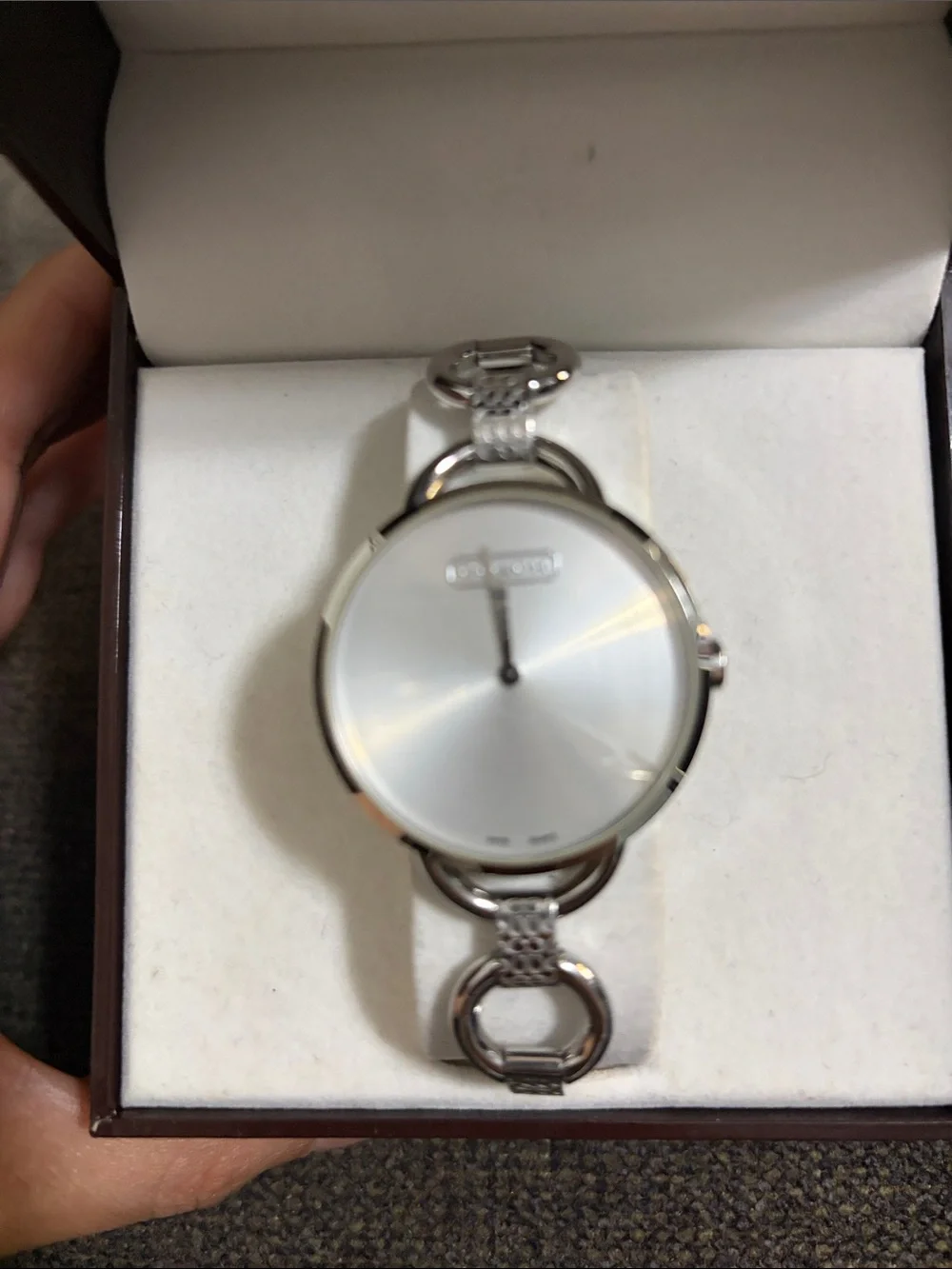 Coach Silver Sunray Dial Women's Bracelet Watch
